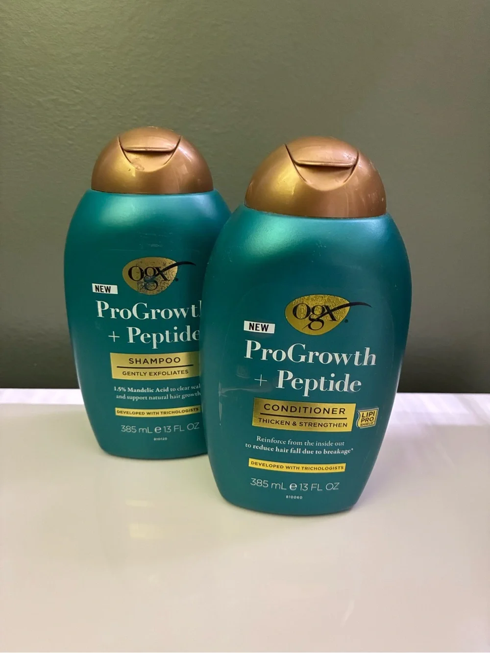 OGX ProGrowth + Peptide Conditioner & Shampoo Set